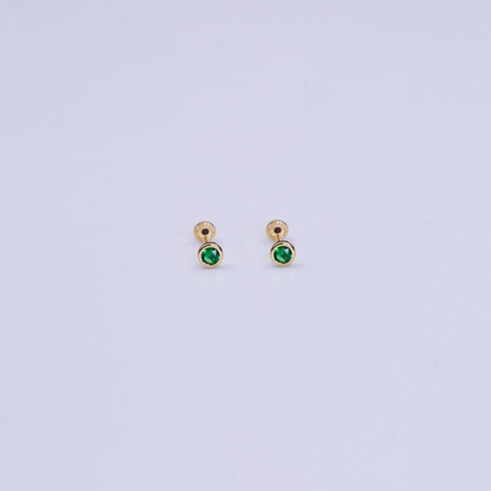 Green Gem Studs