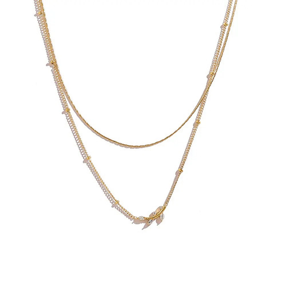 Layered Leafy Necklace