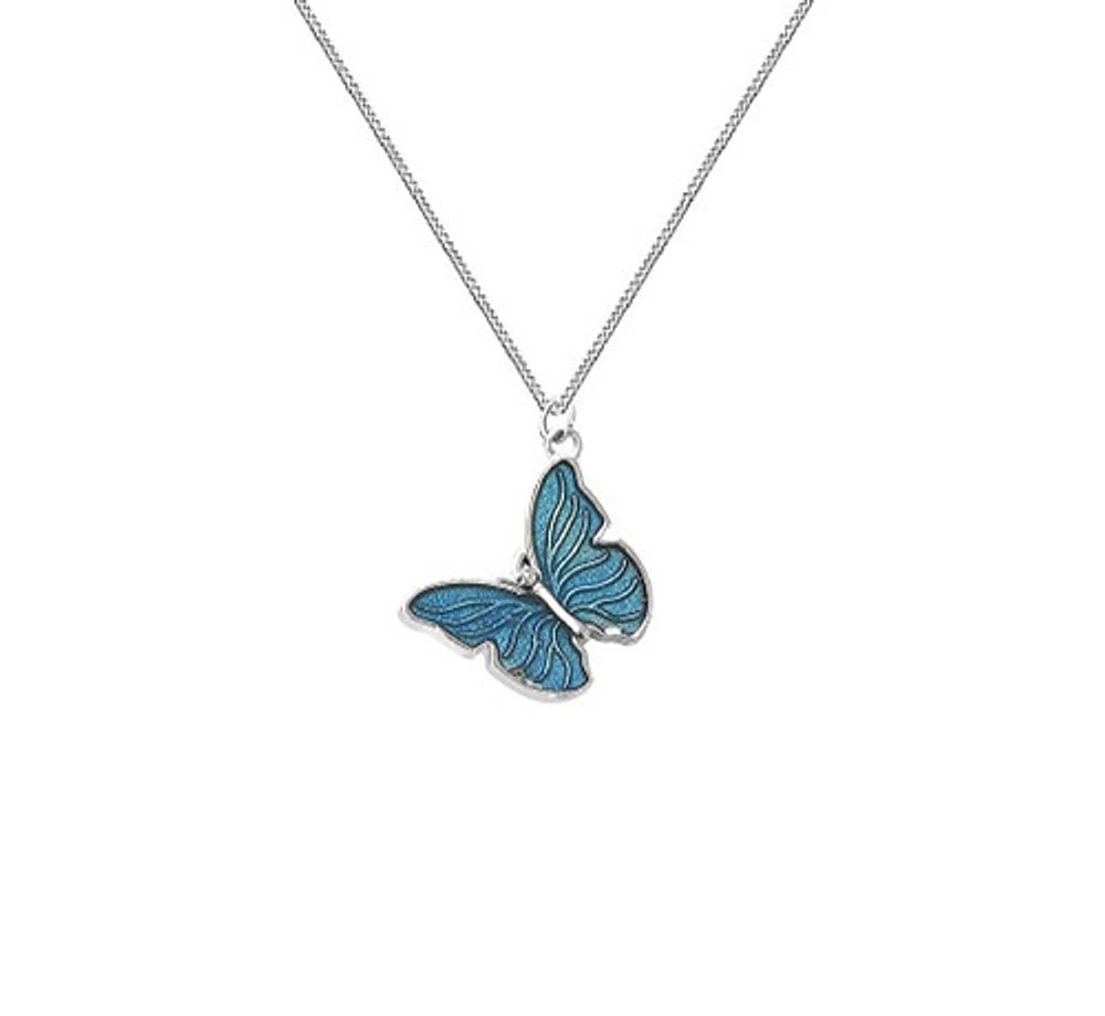 Blue Butterfly Necklace