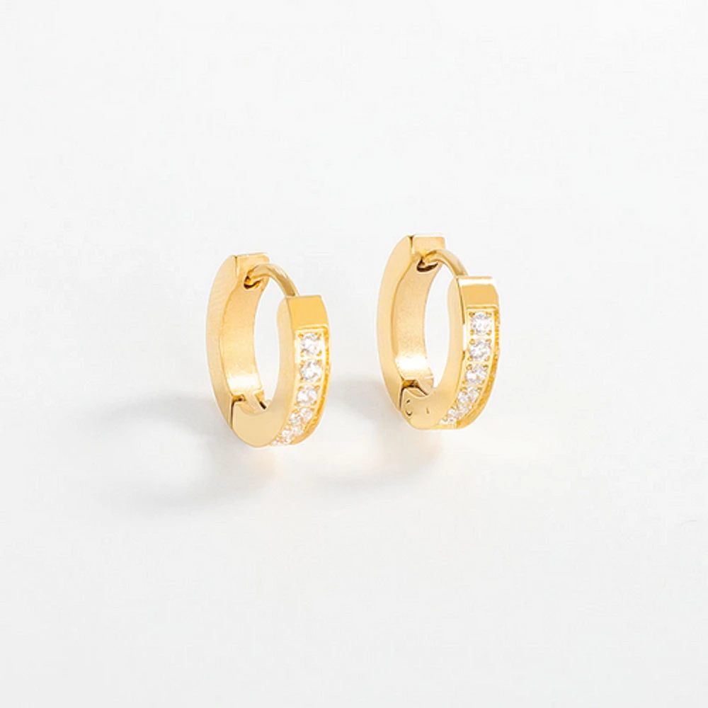 Bulked Crystal Mini Hoops