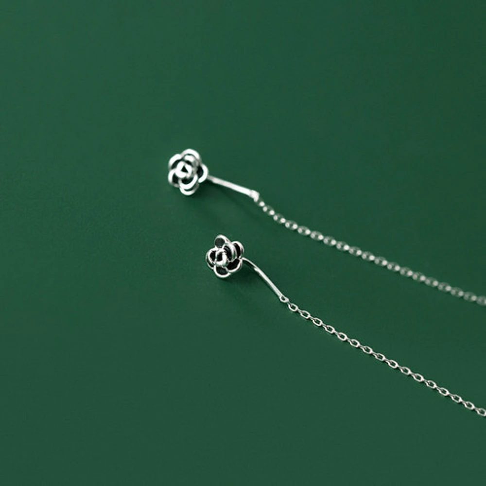 Threaded Rose Earrings