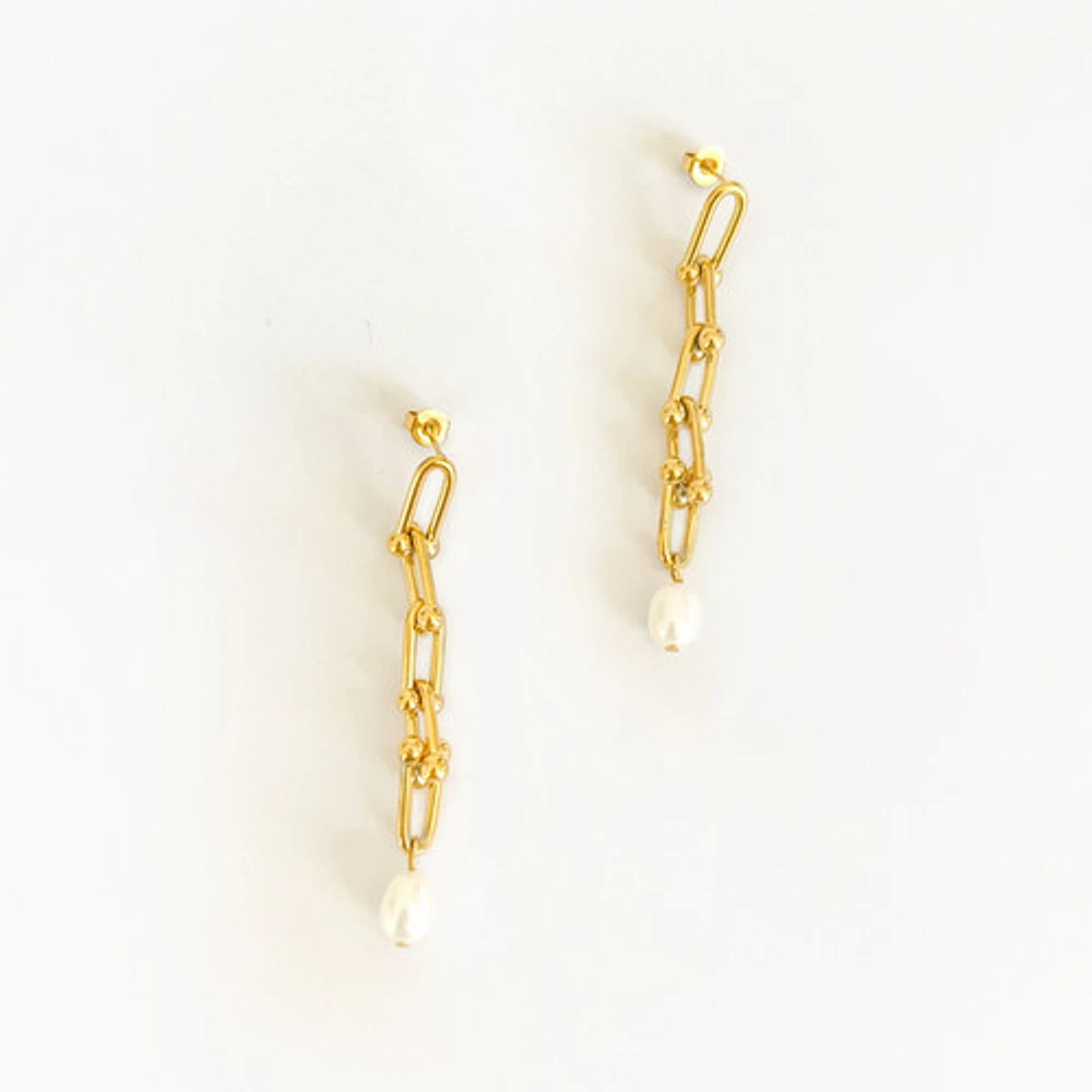 Long Pearl Studs