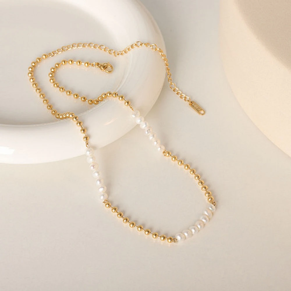 Beaded Freshwater Pearls Necklace