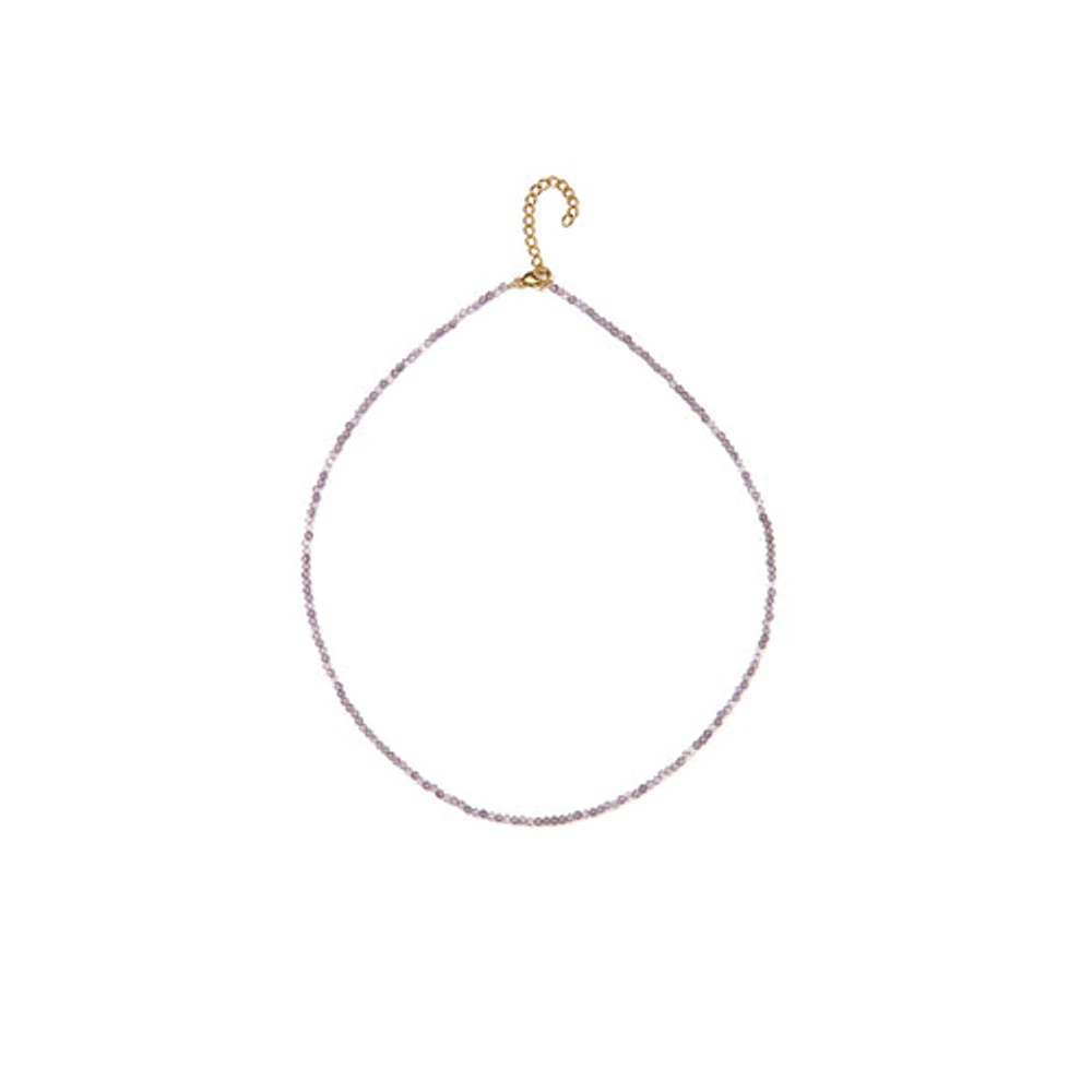 Natural Crystal Necklace (Orange & Pink Tones)