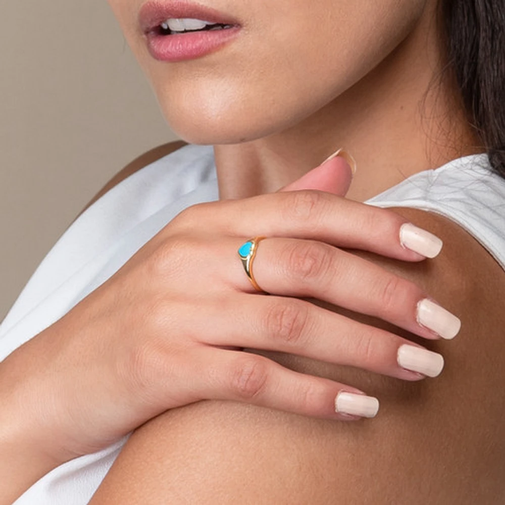 Aqua Blue Love Me Ring