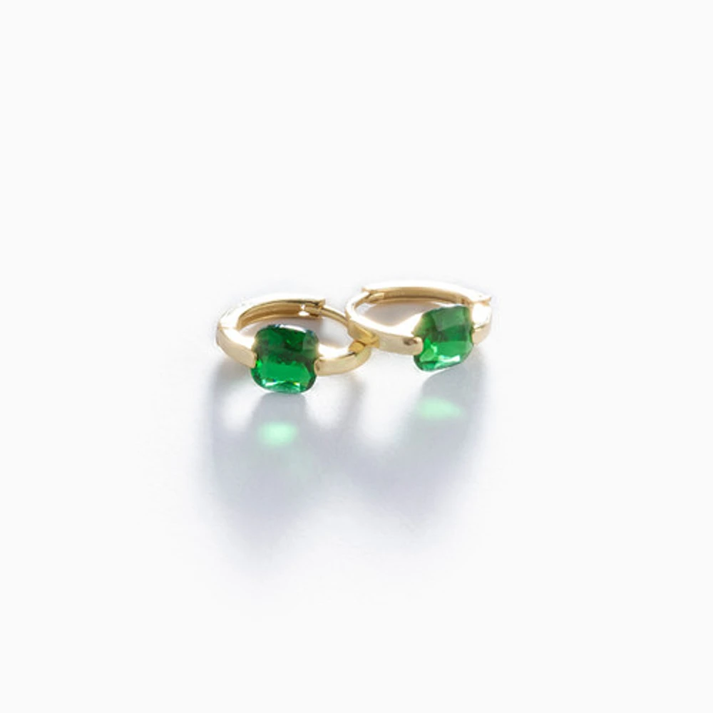 Bejeweled Gold Hoops
