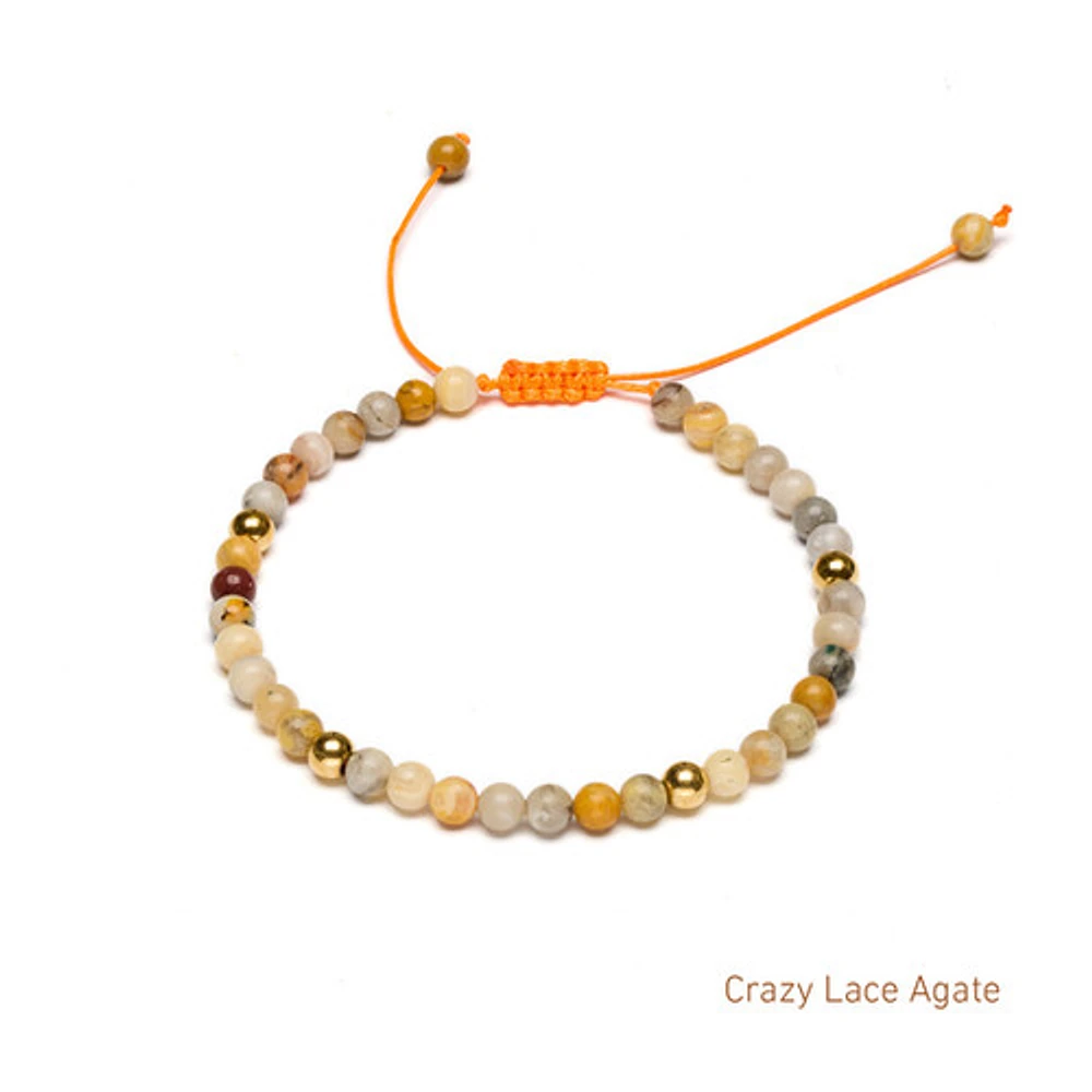 Braided Natural Crystal Bracelet (Basic Neutrals)