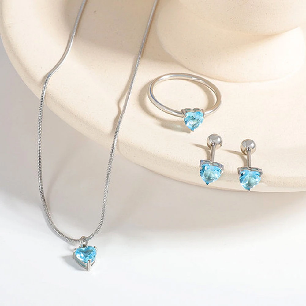 Steel Birthstone Twist-On Studs
