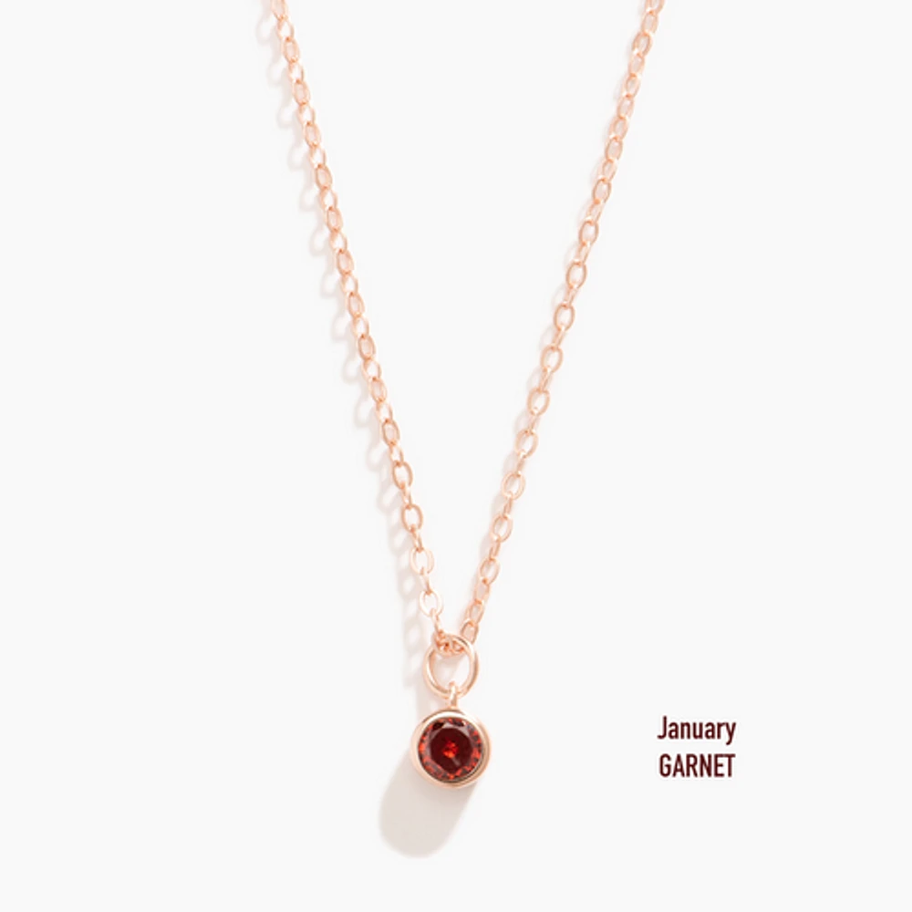 Vermeil Rose Gold Birthstone Necklace