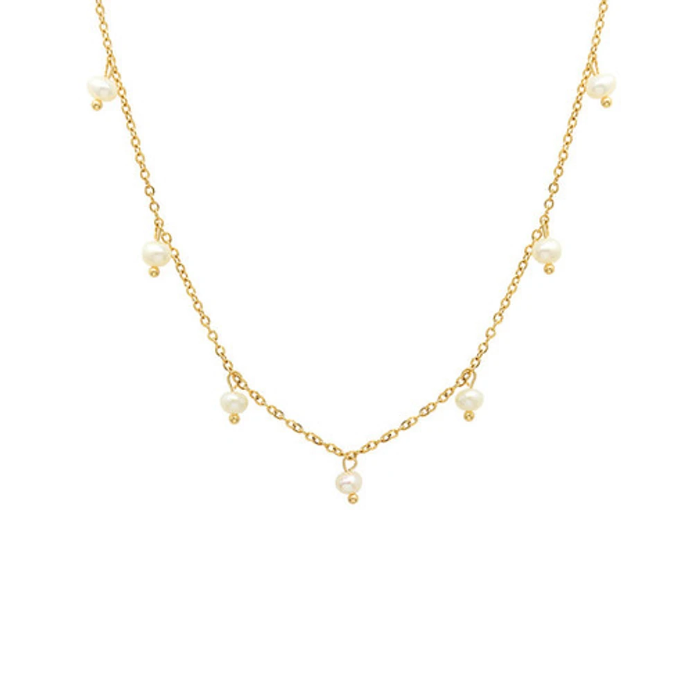 Dangle Pearl Lantern Necklace