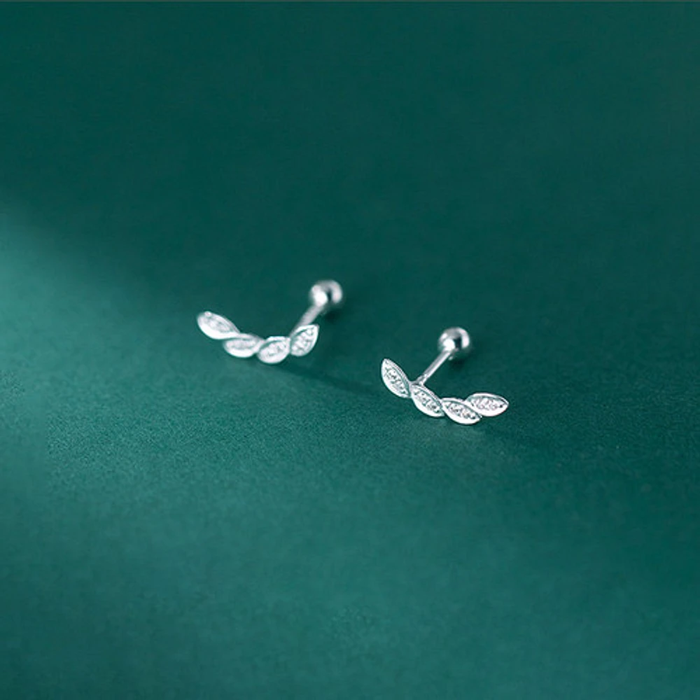 Lined Leaf Studs