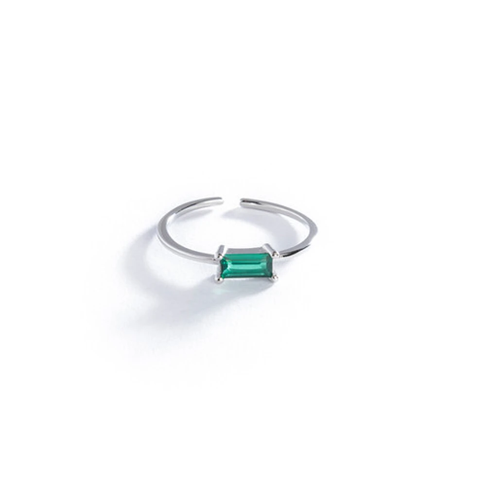 Emerald Cut White Gold Ring