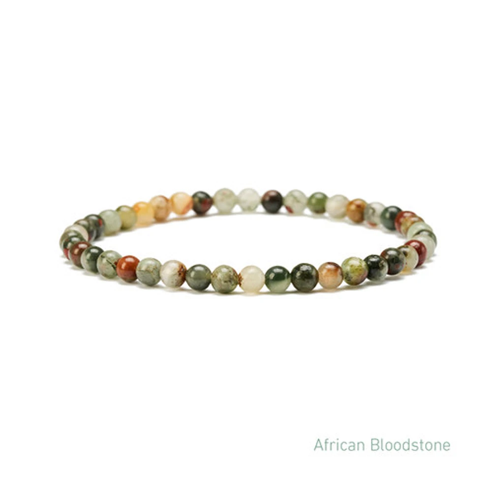 Elastic Natural Crystal Bracelet (Orange& Pink Tones)