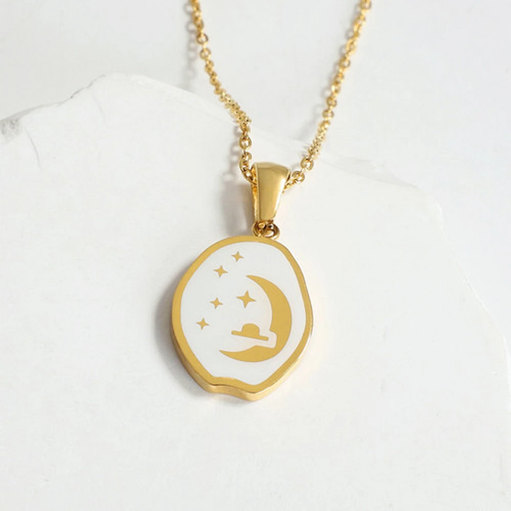 Starry Night Coin Necklace