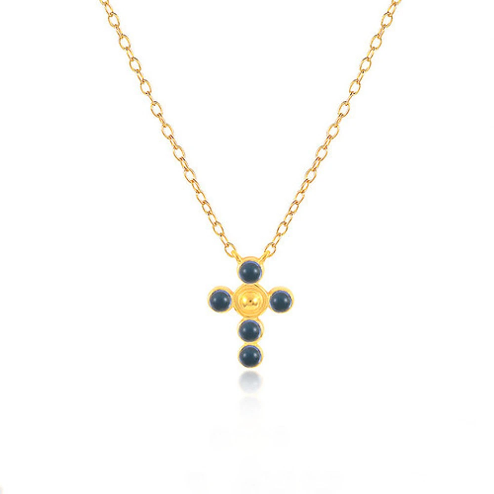 Dot of Color Cross Necklace