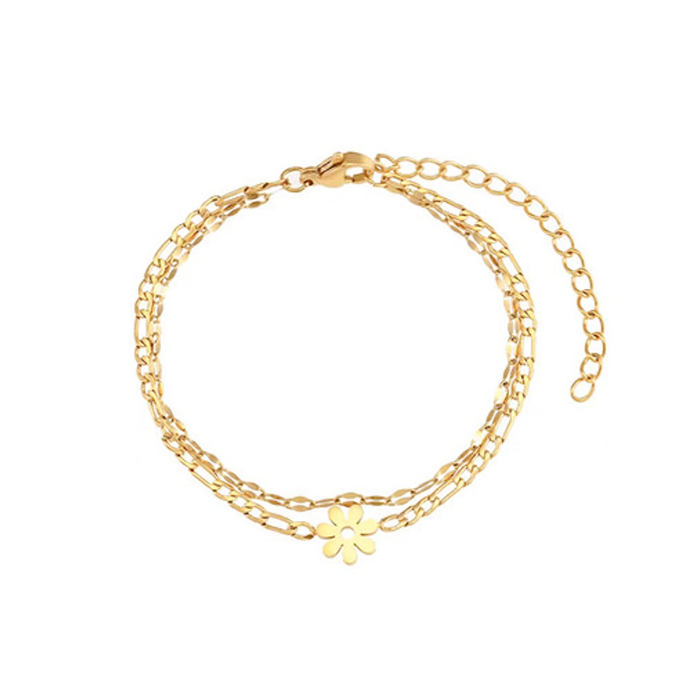 Dual Layer Flower Bracelet