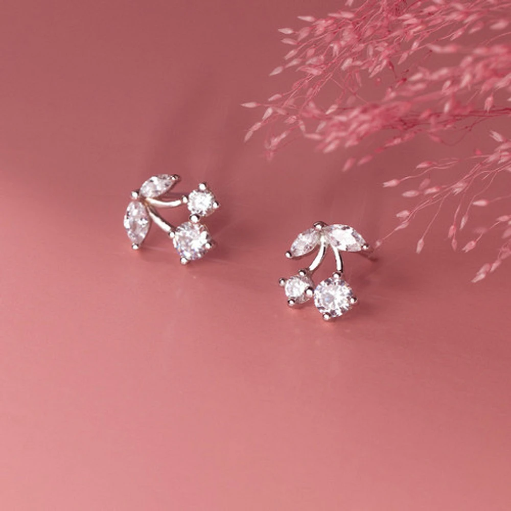Crystal Cherry Studs