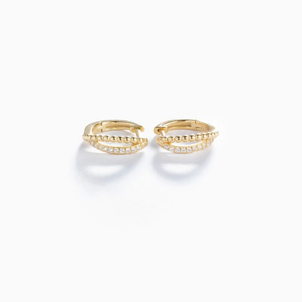 Two Chain Mini Hoops