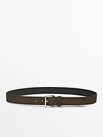 Shaded split suede leather belt