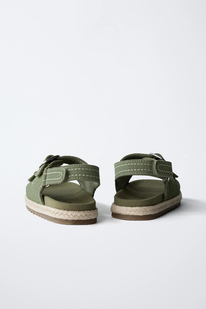 JUTE LEATHER SANDALS