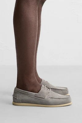 LEATHER DECK SHOES