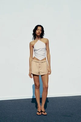 MINI-SHORT À TAILLE REVERS