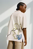 CHEMISE EFFET SERVIETTE BRODÉE