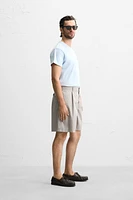 BERMUDA RELAXED FIT EFFET PLISSÉ