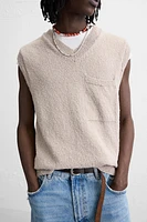 TEXTURED KNIT VEST