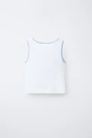 CITY TEXT RIB TOP