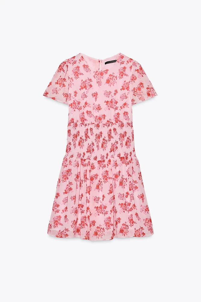 SHORT FLORAL PRINT DRESS