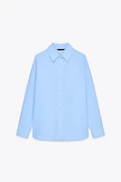 CHEMISE EN POPELINE AVEC ANNEAU DANS LE DOS