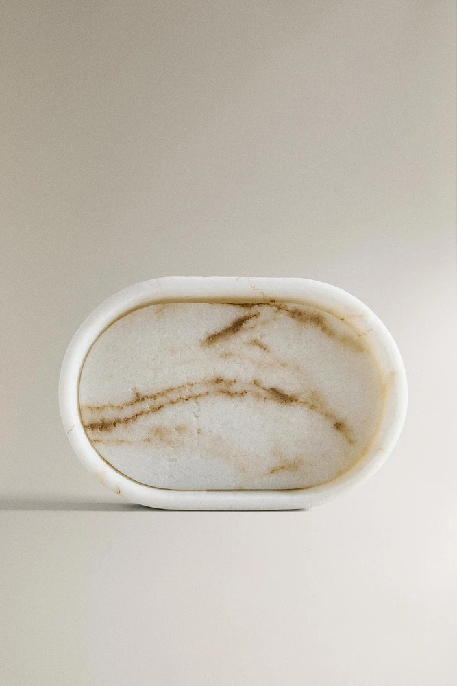 MARBLE-EFFECT BATHROOM SOAP DISH
