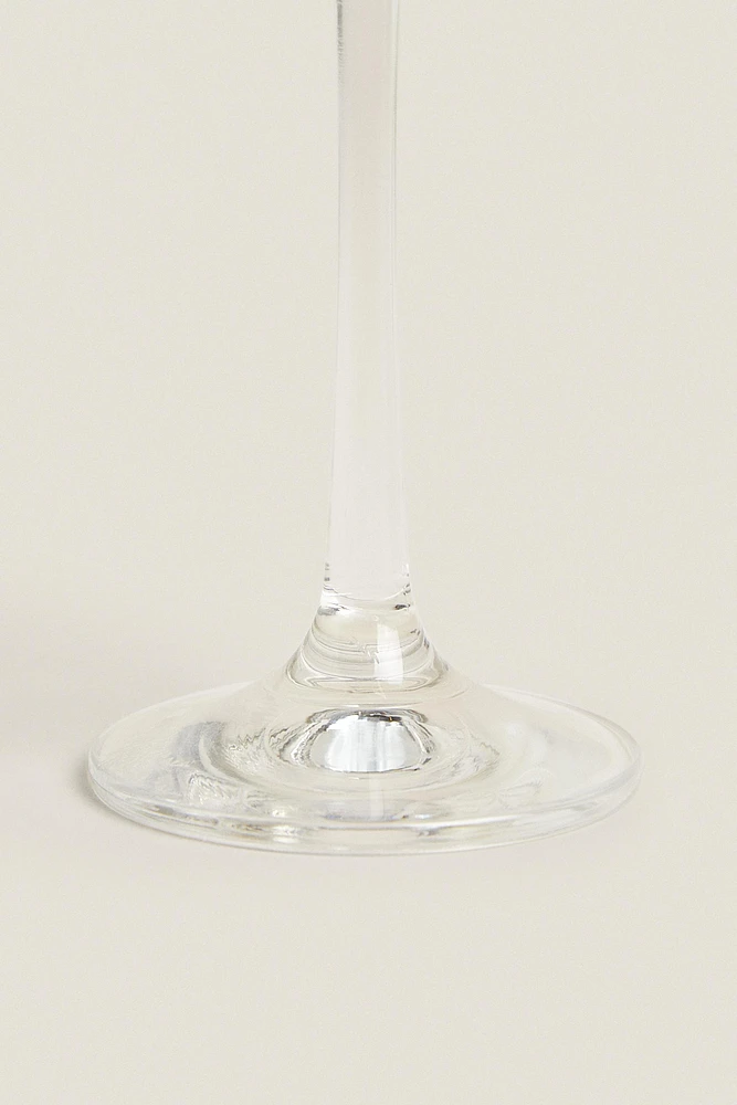 PLAIN BOHEMIA CRYSTAL FLUTE GLASS