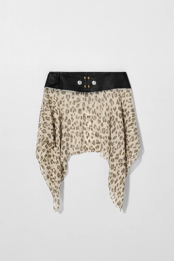 LEATHER BELT SKIRT KATE MOSS X ZARA