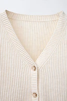 RIB KNIT CARDIGAN