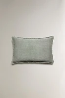 FRINGED THROW PILLOW COVER