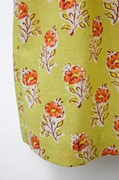 CROCHET COTTON LINEN DRESS