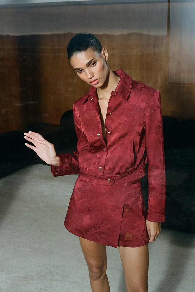BLOUSON AVIATEUR EN JACQUARD