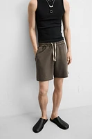 BERMUDA RELAXED FIT DÉLAVÉ