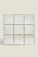 ANTIQUE-FINISH SQUARE MIRROR