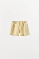 POPLIN SHORTS WITH STITCHING