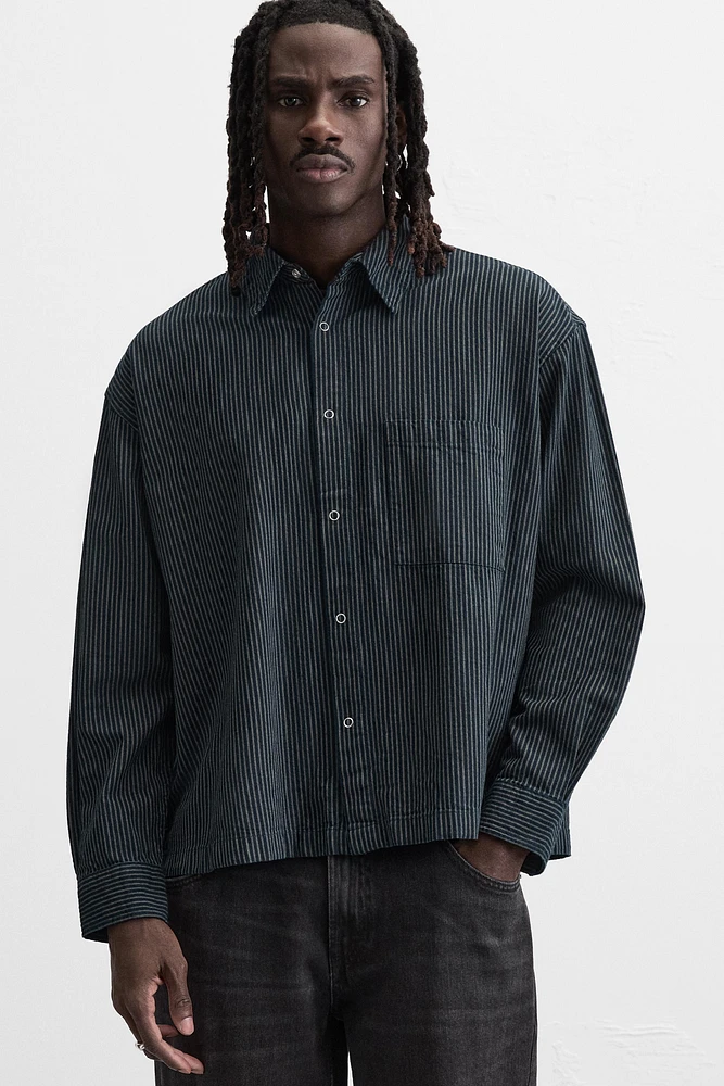 CHEMISE EN JEAN À RAYURES
