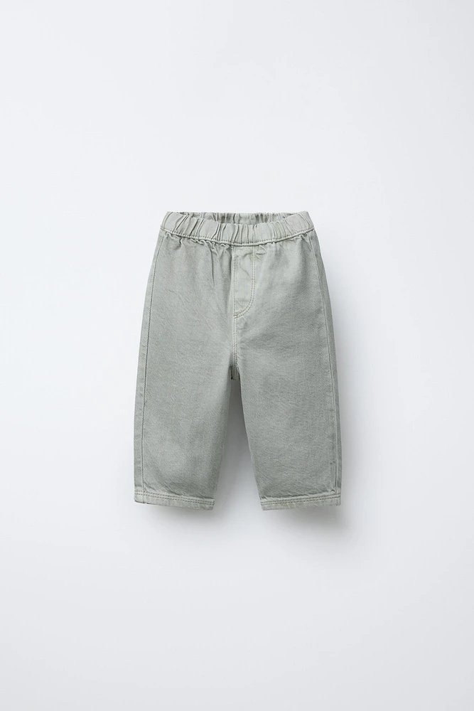 WIDE FIT TWILL PANTS