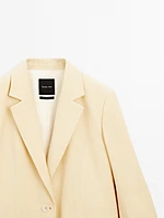 Linen blend blazer