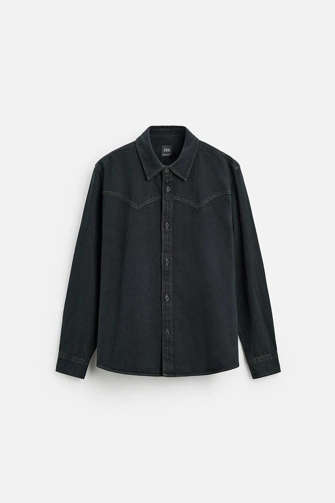CHEMISE EN DENIM WESTERN