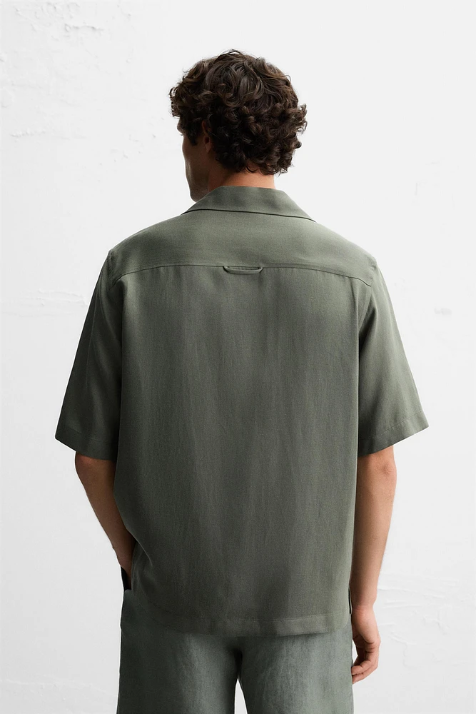 LYOCELL-LINEN FLOWY SHIRT