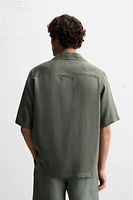 LYOCELL-LINEN FLOWY SHIRT