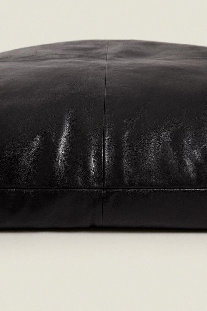 SEAMED LEATHER BEAN BAG CHAIR