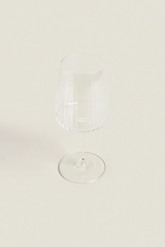 GRAND VERRE À VIN RECYCLABLE LIGNES
